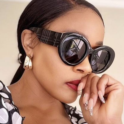 Ladies Large Frame Circular Sunglasses - various colours