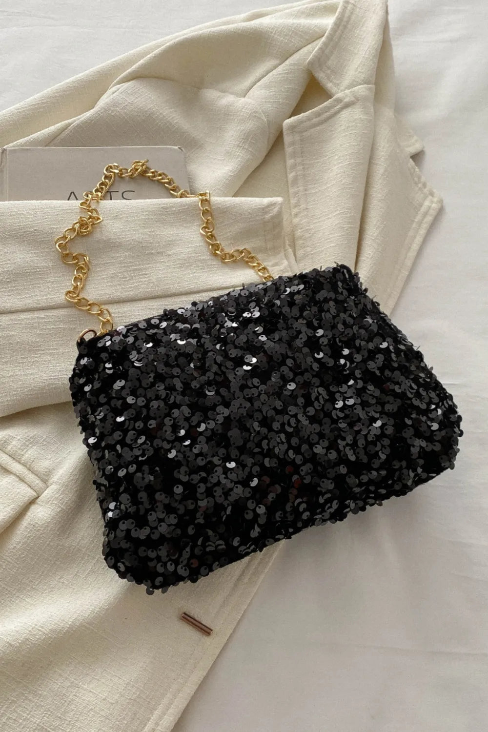 Sequin Removable Strap Shoulder Bag - various colours