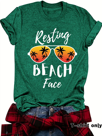 Slogan T Shirt - Resting Beach Face