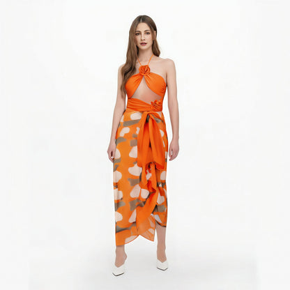 Swimsuit One Piece with matching Cover Up Skirt