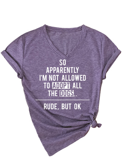 Slogan Tee - Adopt the Dogs - various colours