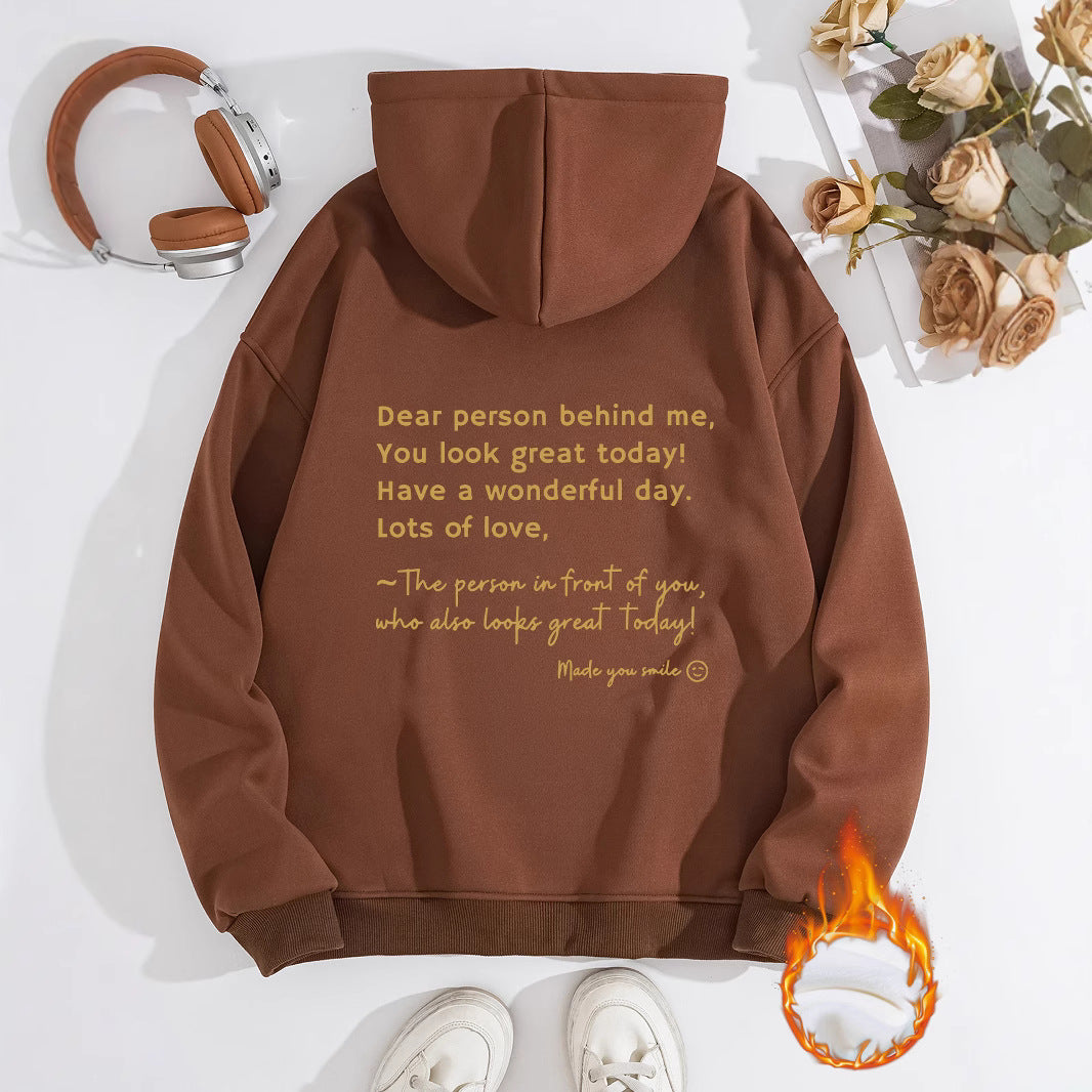 Fleece Lined Hoodie - Made You Smile
