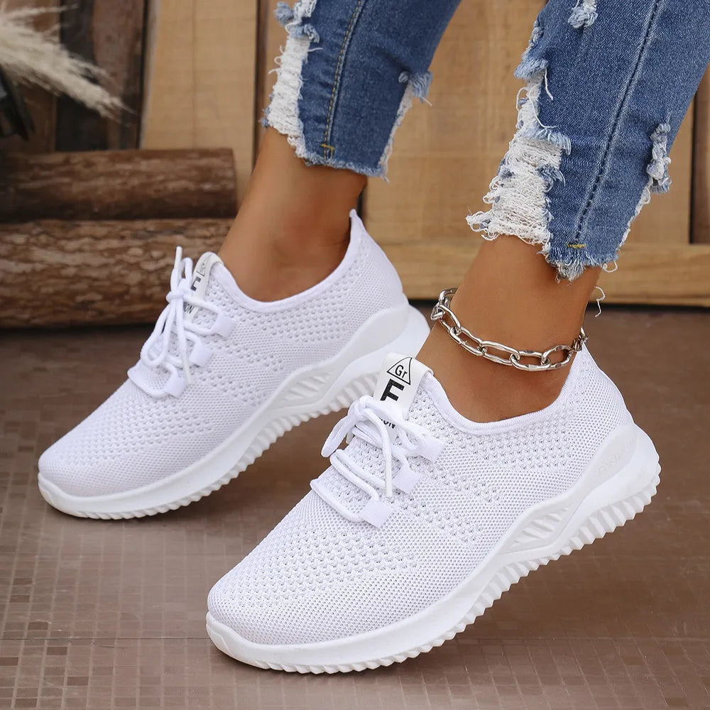 Breathable Mesh Lace Up Trainer