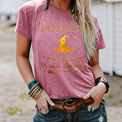 Slogan Halloween T Shirt - Buckle Up