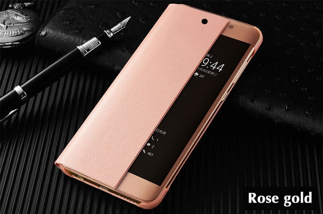 Huawei P10 P20 Leather Flip Phone Case