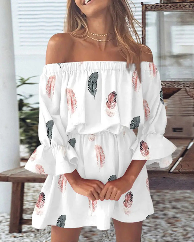 Ladies Summers Dress - Off The Shoulder - Various Colours - up to 3XL