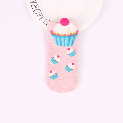 Socks - 5 pairs - Cupcake Design