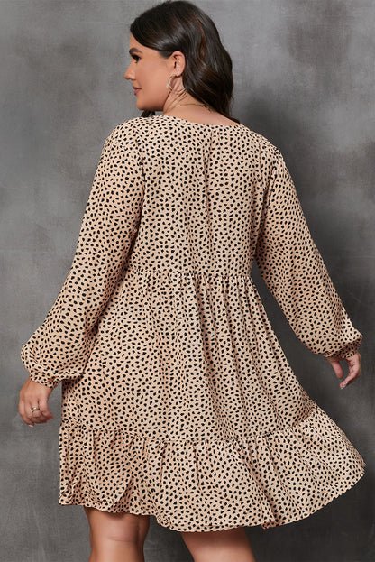 Women's Leopard Print Dress - Plus Size