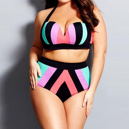 Bikini Two Piece Top & High Waist Bottom