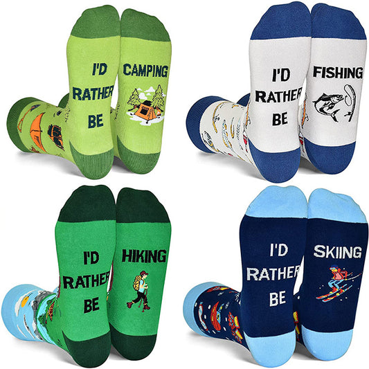 Socks - I'D RATHER BE Slogan
