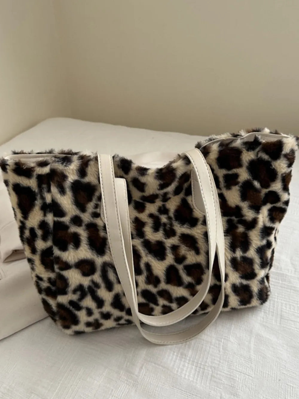 Leopard Fluffy Tote Bag