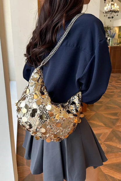Sequin Chain Crossbody Bag - various colours