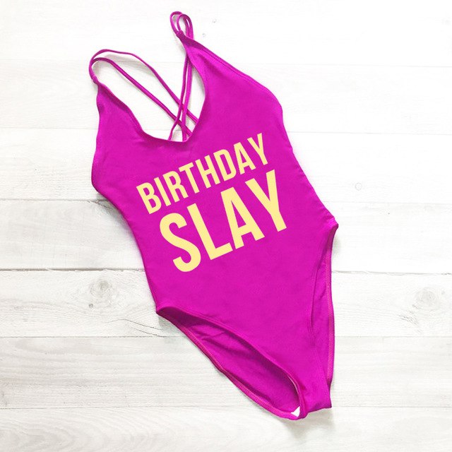 BIRTHDAY SLAY Swimsuit - various colours