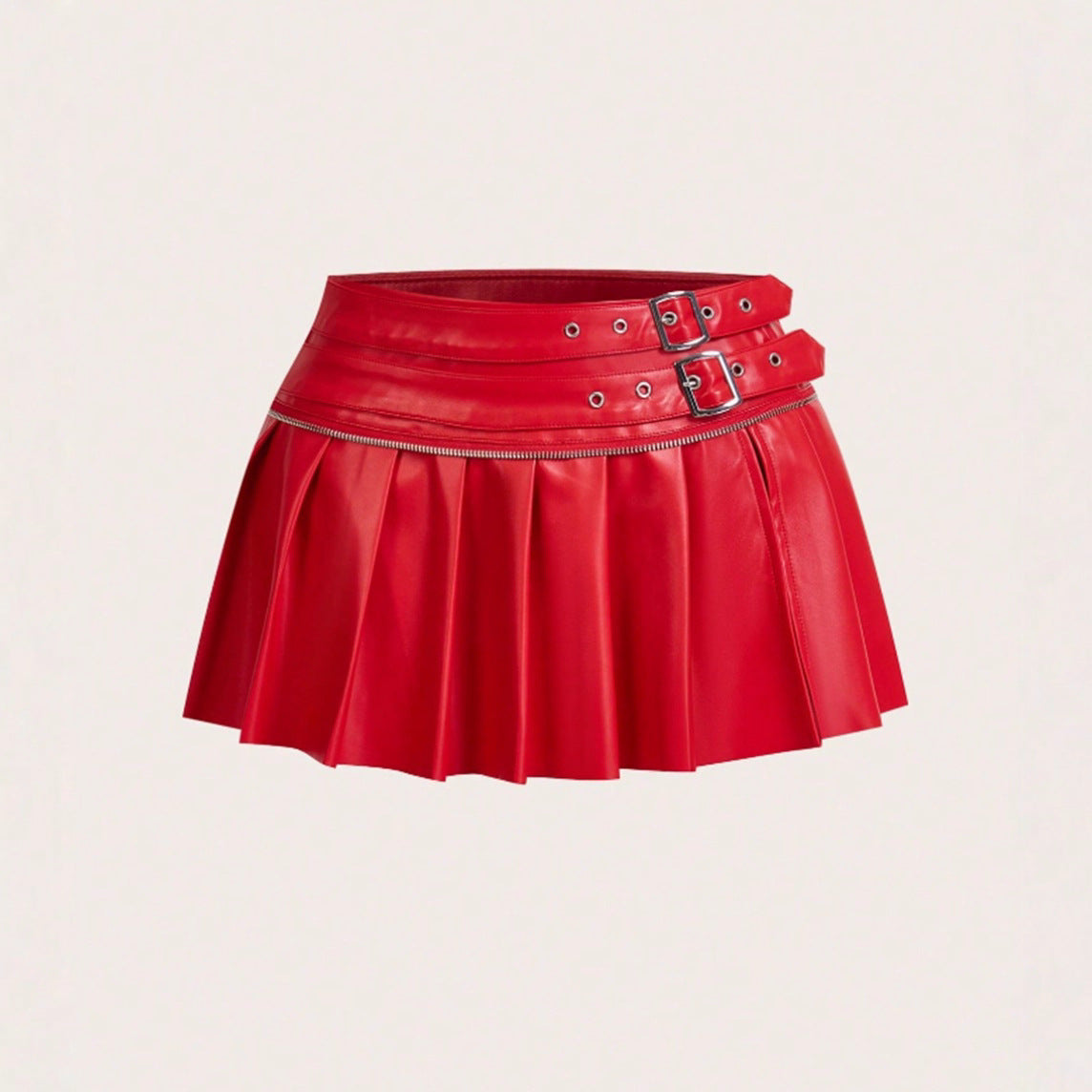 Faux Leather PU Pleated Skirt - Various Colours