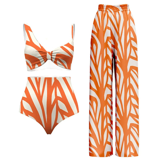 Bikini Two Piece Set with matching Trousers