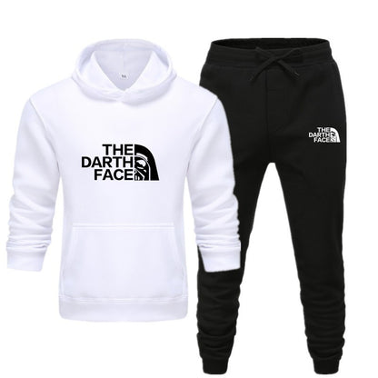Men's Hoodie and Tracksuit Bottom Set - The Darth Face