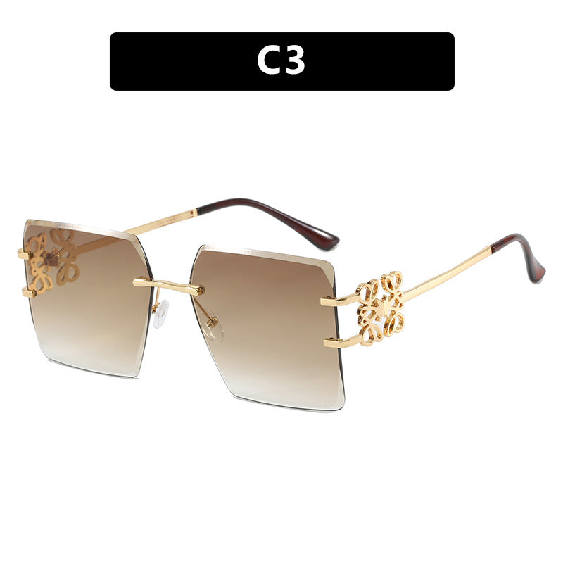 Ladies Square Frameless Sunglasses - various colours