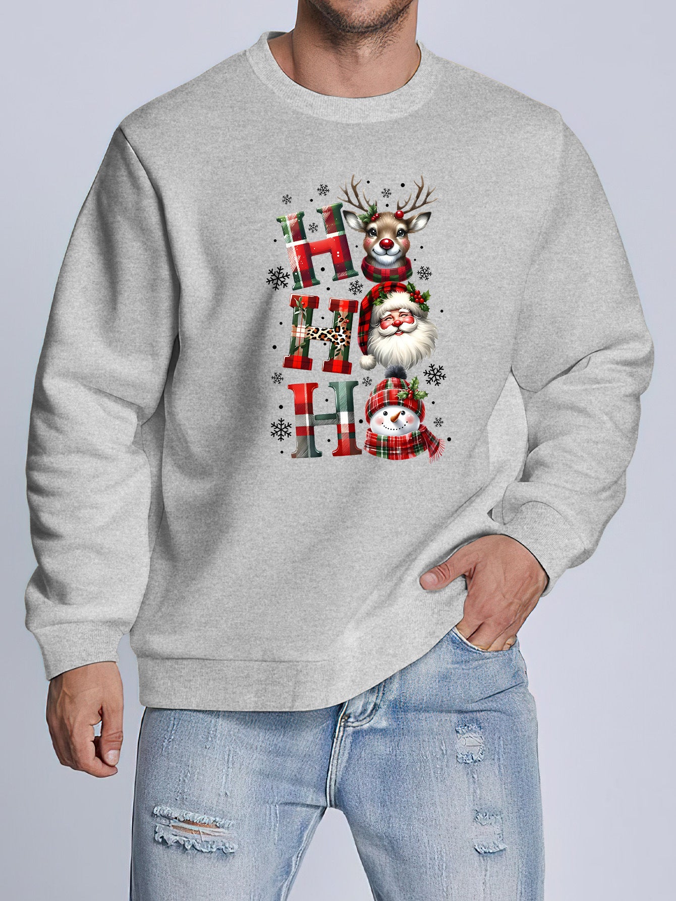 Men's Christmas Sweatshirt - Ho Ho Ho