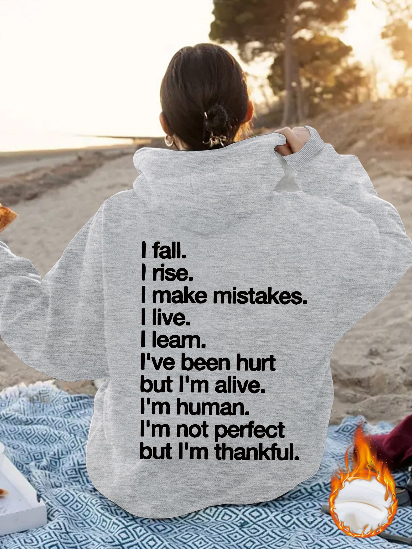 Hoodie - Not Perfect But Thankful - Various Colours