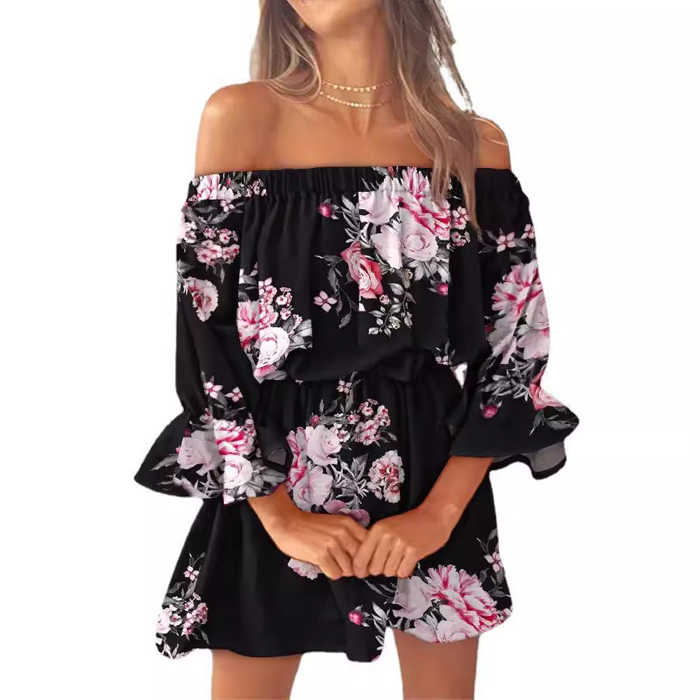 Ladies Summers Dress - Off The Shoulder - Various Colours - up to 3XL