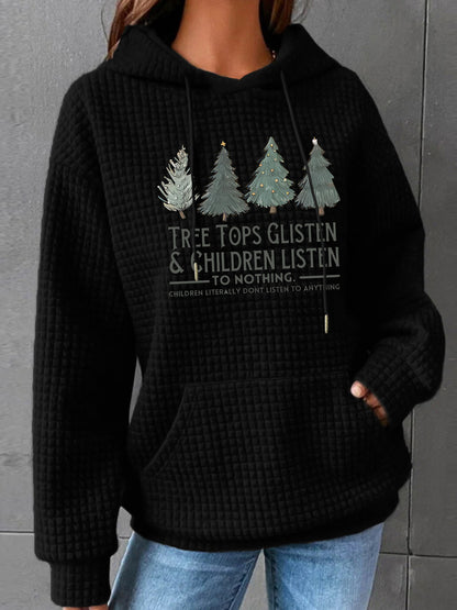 Christmas Hoodie - Waffle - Christmas TreeTops