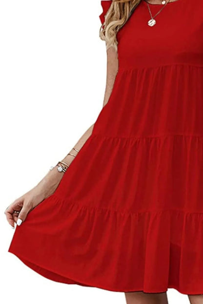 Women's Cap Sleeve Mini Dress