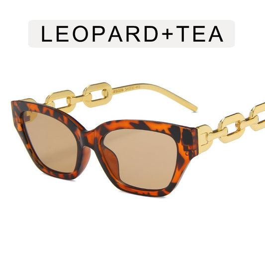 Ladies Cateye Chain Arm Sunglasses - various colours