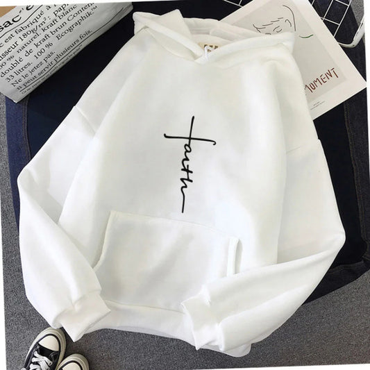 Unisex Hoodie - Faith Slogan - Up To 4XL