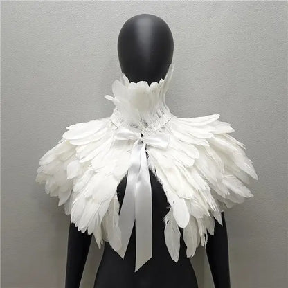Halloween Gothic Feather Cloak