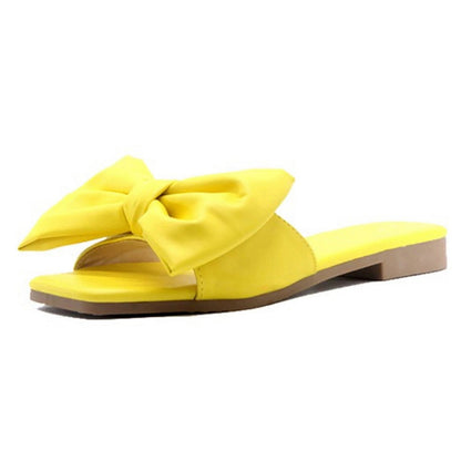 Women's Bow Knot Flat Slip On Sandal