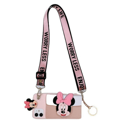 iphone Case - Models 6/7/8 11 - 14 & X - Mickey & Minnie with Coin Purse