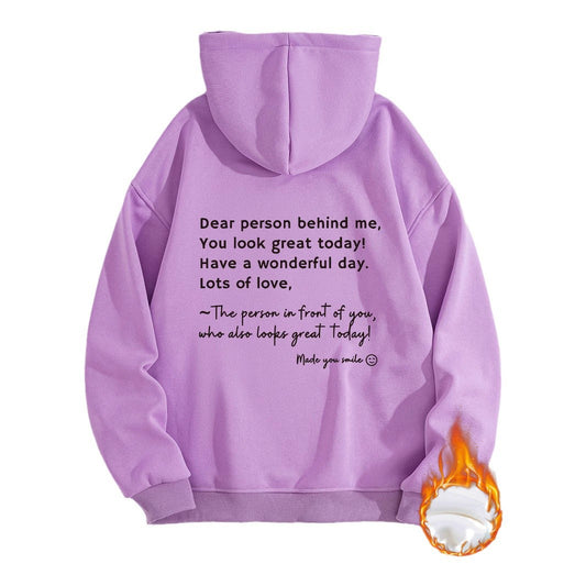 Fleece Lined Hoodie - Made You Smile