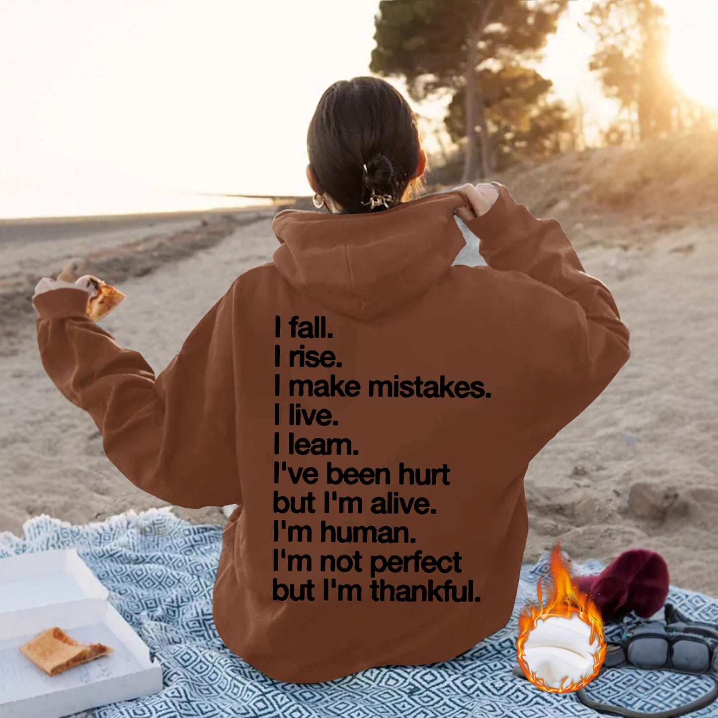 Hoodie - Not Perfect But Thankful - Various Colours