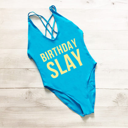 BIRTHDAY SLAY Swimsuit - various colours