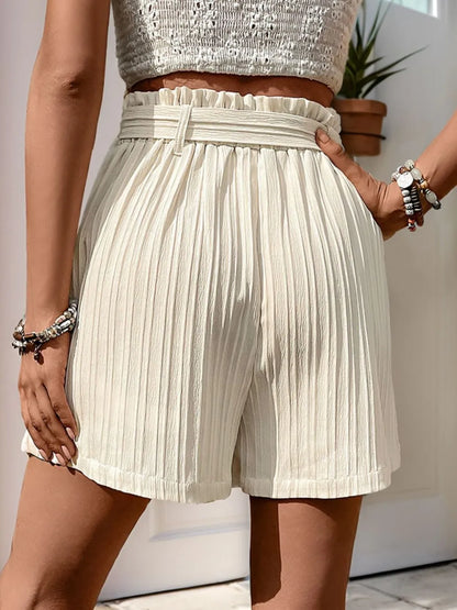 Women's Textured High Waist Shorts
