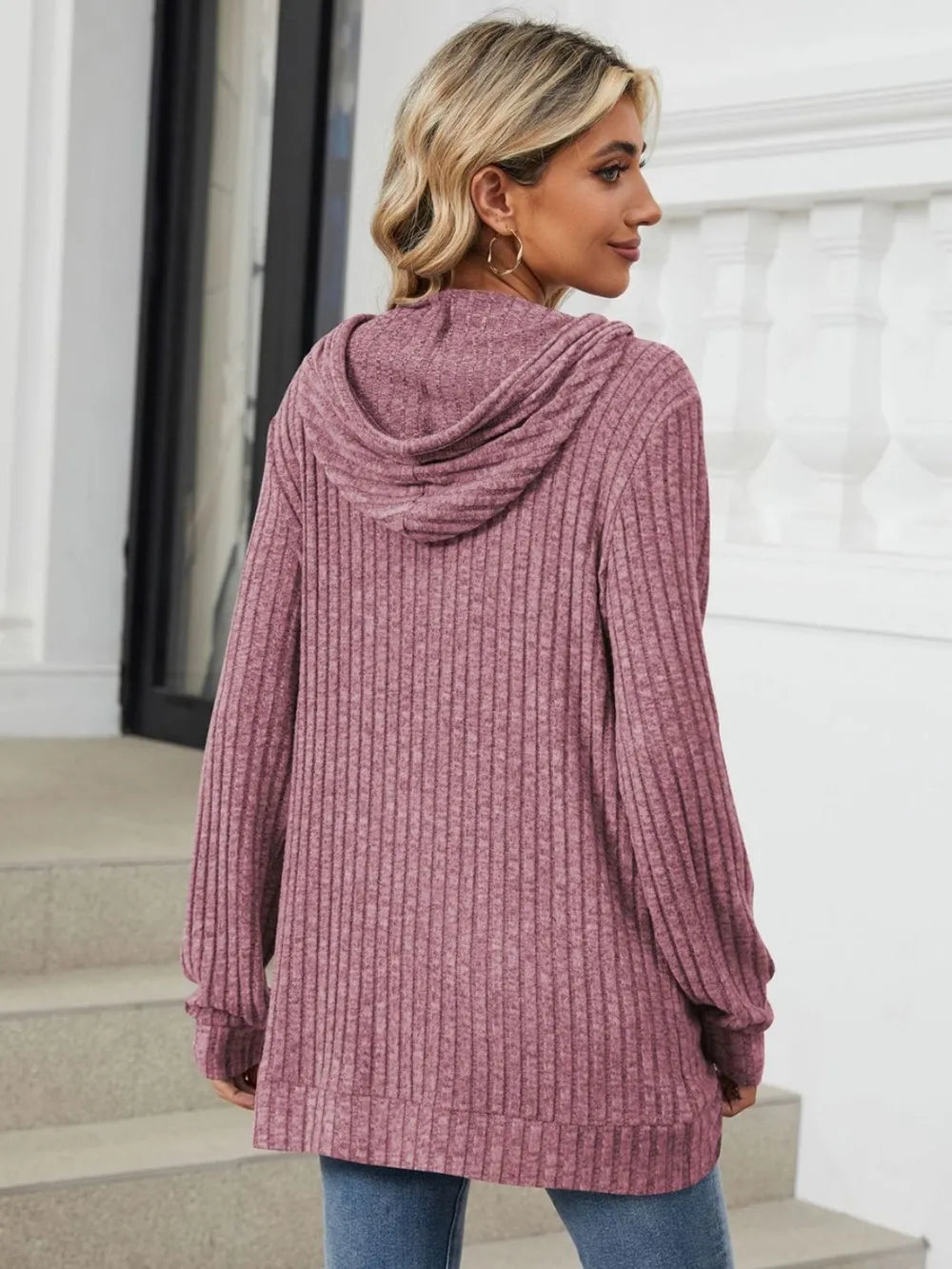 Women's Hoodie - Ribbed - Various Colours