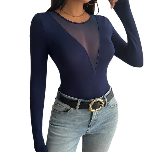 Women's Mesh V Long Sleeve Top - Various Colours
