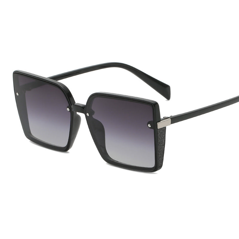 Ladies Retro Square Frame Sunglasses