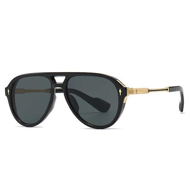 Men's Retro Double Bridge Pilot Sunglasses