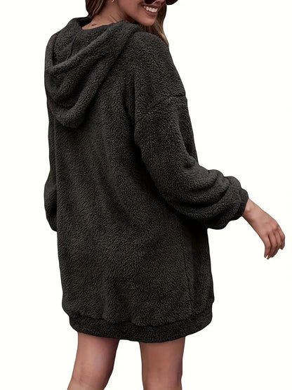 Half Zip Oversized Hoodie