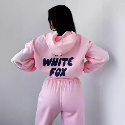 Hoodie & Tracksuit Bottom Set - White Fox - Up to 3XL - various colours