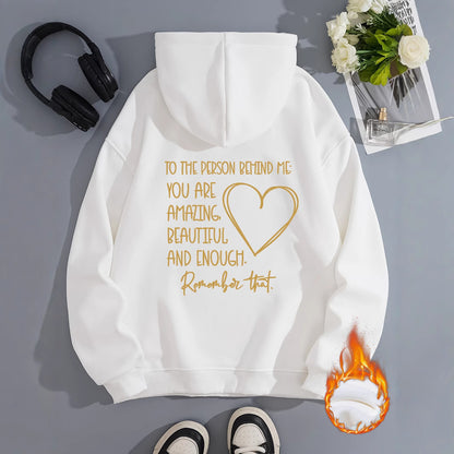Fleece Lined Hoodie - Person Behind Me