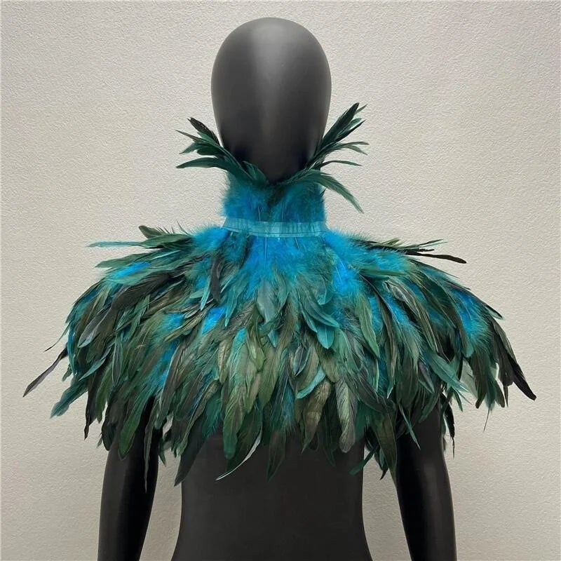 Halloween Gothic Feather Cloak