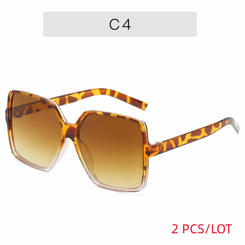 Ladies Square Oversized Sunglasses - various colours
