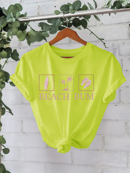 Slogan T Shirt - Beach Bum