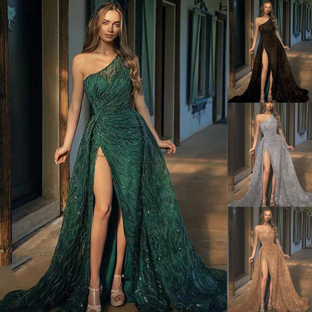 Women's Full Length Sequin Dress - Various Colours