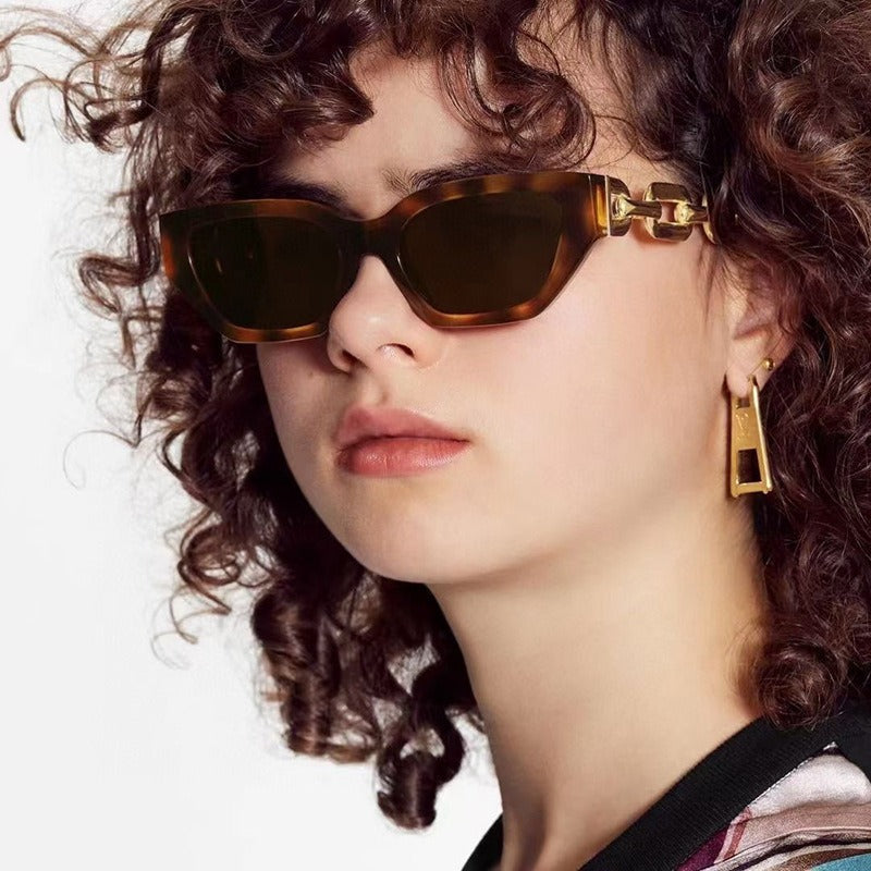 Ladies Cateye Chain Arm Sunglasses - various colours