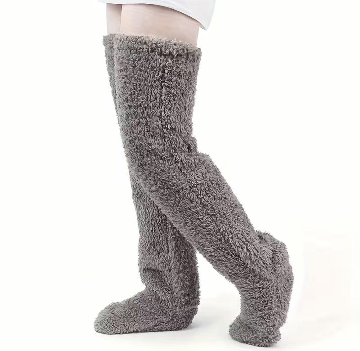 Socks Leg Warmers - Over The Knee - Thick Fleece