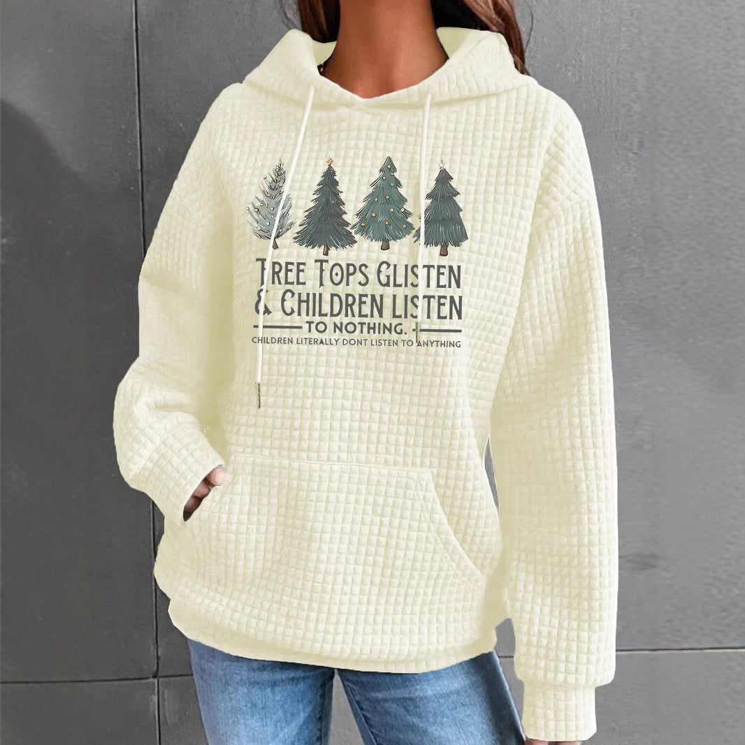 Christmas Hoodie - Waffle - Christmas TreeTops
