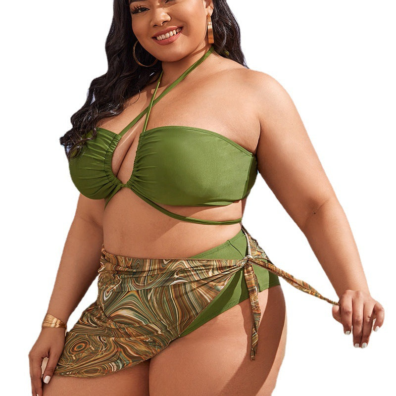 Bikini Two Piece Set with matching Cover Up Skirt